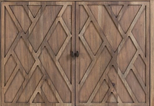 Crestview Collection Hawthorne Estate Pine Chippendale Fretwork Cabinet 4 Crestview Collection Hawthorne Estate Pine Chippendale Fretwork Cabinet - Image 2