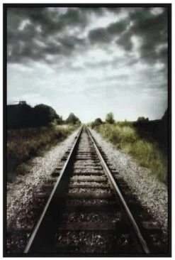 Crestview Collection Somber Rails Black/Gray/White Wall Art