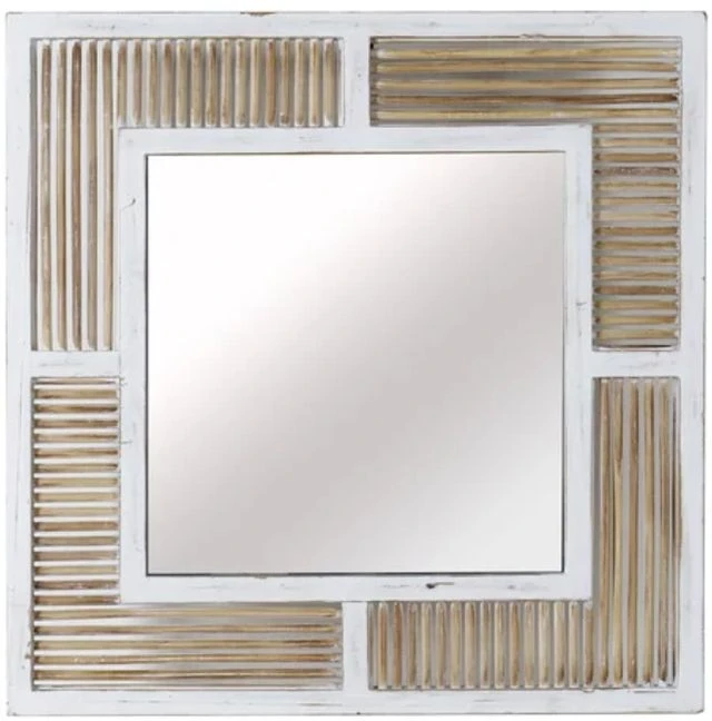 Crestview Collection Newport Brown/Off-White Wall Mirror 3 Crestview Collection Newport Brown/Off-White Wall Mirror