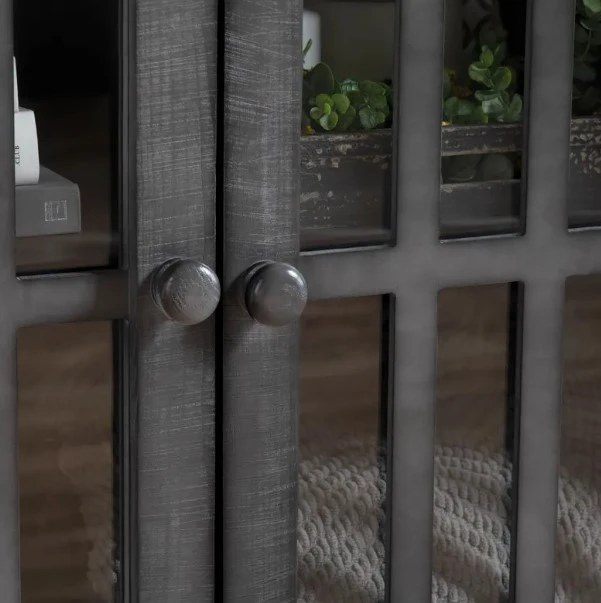 Crestview Collection Bernwell Gray Sideboard 7 Crestview Collection Bernwell Gray Sideboard - Image 5