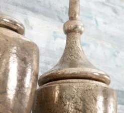 Crestview Collection Thoreau Gold Medium Lidded Jar -Crestview Shop fa8c124e 4103 43a4 89ba 4bd79a9843fa