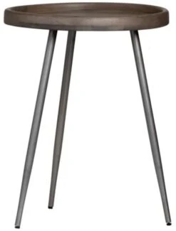 Crestview Collection Brooks Brown Accent Table With Gray Base